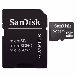 SanDisk SDSDQM-032G-B35A, 32 Go, MicroSDHC, Classe 4, Noir