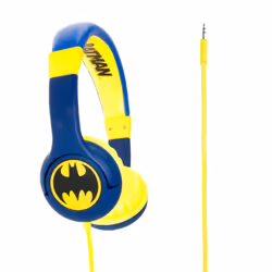 4SIDE DC Comics Batman The Caped Crusader, Avec fil, 20 - 20000 Hz, Musique, 210 g, Écouteurs, Bleu, Jaune