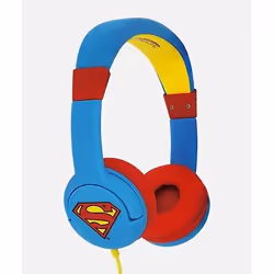 OTL Technologies DC Comics Superman Man of Steel, Avec fil, 20 - 20000 Hz, Musique, 88 g, Écouteurs, Bleu, Rouge, Jaune