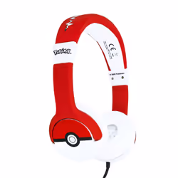 OTL Technologies Pokémon Pokéball, Avec fil, Musique, 20 - 20000 Hz, 90 g, Écouteurs, Noir, Rouge, Blanc