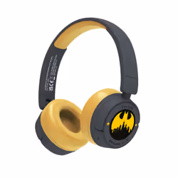 OTL Technologies DC Comics Batman Gotham City, Avec fil &sans fil, Musique, Écouteurs, Jaune, Noir