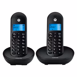 Motorola T102, Téléphone DECT, Combiné sans fil, Haut-parleur, 50 entrées, Identification de l'appelant, Noir