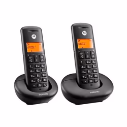 Motorola E202 Duo, Téléphone DECT, Combiné sans fil, 50 entrées, Noir