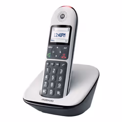 Motorola CD5001, Téléphone DECT, Combiné sans fil, Haut-parleur, 150 entrées, Identification de l'appelant, Gris