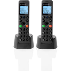 Motorola DOT202 Twin Téléphone DECT Identification de l'appelant Noir