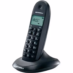 Motorola C1001L, Téléphone DECT, 50 entrées, Identification de l'appelant, Noir