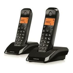 Motorola S12 Duo Téléphone DECT Identification de l'appelant Noir