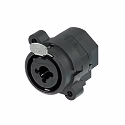 Neutrik NCJ6FI-S, XLR/1/4" stereo jack combo, Noir, 27 mm, 30 mm, -30 - 80 °C
