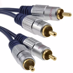 kenable 000594, 2 x RCA, Mâle, 2 x RCA, Mâle, 1 m, Marine