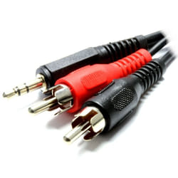 kenable 003501 câble audio 1,2 m 3,5mm 2 x RCA Noir