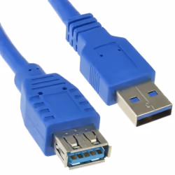 kenable 004843, 3 m, USB A, USB A, USB 3.2 Gen 1 (3.1 Gen 1), 5000 Mbit/s, Bleu