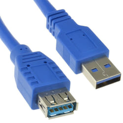 kenable 004843 câble USB 3 m USB 3.2 Gen 1 (3.1 Gen 1) USB A Bleu
