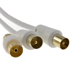kenable 004962 câble coaxial 1,8 m RF Blanc