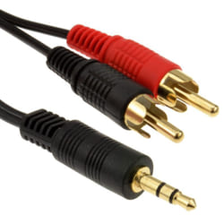 kenable 007569 câble audio 1,5 m 2 x RCA 3,5mm Noir, Rouge