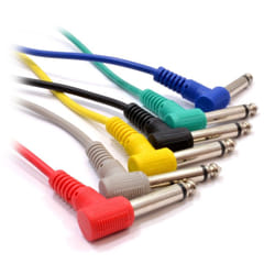 kenable 008690 câble audio 0,6 m 6,35 mm Noir, Bleu, Vert, Rouge, Blanc, Jaune