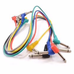 kenable 008690 câble audio 0,6 m 6,35 mm Noir, Bleu, Vert, Rouge, Blanc, Jaune