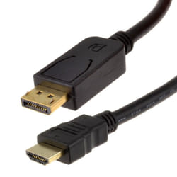 kenable 009247 câble vidéo et adaptateur 2 m DisplayPort HDMI Type A (Standard) Noir