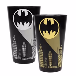 Verre - HALF MOON BAY - Batman - Bat-signal - Noir - Rond - Compatible lave-vaisselle