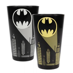 Verre - HALF MOON BAY - Batman - Bat-signal - Noir - Rond - Compatible lave-vaisselle