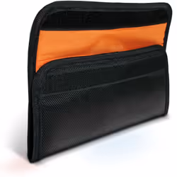 iGadgitz U4537 Housse pour objectifs Noir, Orange Nylon Lens sleeve case