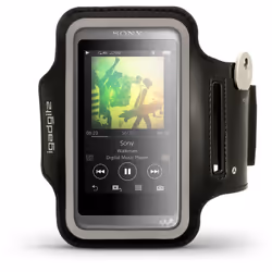 iGadgitz U6384, Housse, Noir, Sony, Sony Walkman NW-A35/NW-A40/NW-A45, 7,62 cm (3"), Résistant aux rayures