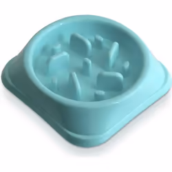 Gamelle Anti Glouton pour Petits Chiens et Chatons - IGADGITZ - U6969 - Turquoise - Plastique