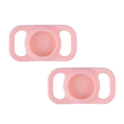 igadgitz home U7257 Étui Airtag de Protection en Silicone pour Apple Airtag (2021) pour Colliers pour Animaux de Compagnie - Rose