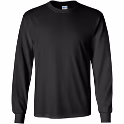 T-shirt uni à manches longues Gildan pour homme (Noir)