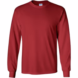 T-shirt uni à manches longues Gildan pour homme (Rouge cardinal)