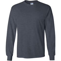 T-shirt uni à manches longues Gildan pour homme (Gris chiné)