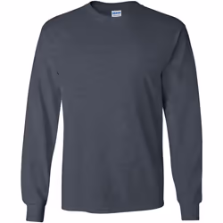 T-shirt uni à manches longues Gildan pour homme (Gris chiné)