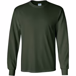 T-shirt uni à manches longues Gildan pour homme (Vert forêt)