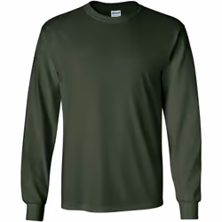 T-shirt uni à manches longues Gildan pour homme (Vert forêt)