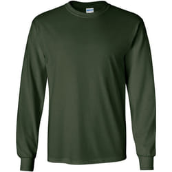 T-shirt uni à manches longues Gildan pour homme (Vert forêt)