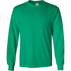 T-shirt uni à manches longues Gildan pour homme (Vert irlandais)