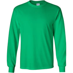 T-shirt uni à manches longues Gildan pour homme (Vert irlandais)