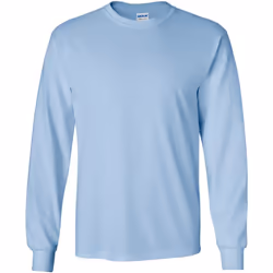 T-shirt uni à manches longues Gildan pour homme (Bleu clair)