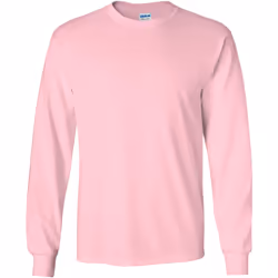 T-shirt uni à manches longues Gildan pour homme (Rose clair)
