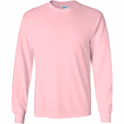 T-shirt uni à manches longues Gildan pour homme (Rose clair)