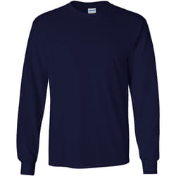 T-shirt uni à manches longues Gildan pour homme (Bleu marine)