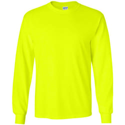 T-shirt uni à manches longues Gildan pour homme (Vert sécurité)