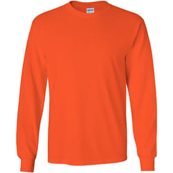 T-shirt uni à manches longues Gildan pour homme (Orange)