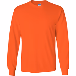 T-shirt uni à manches longues Gildan pour homme (Orange)