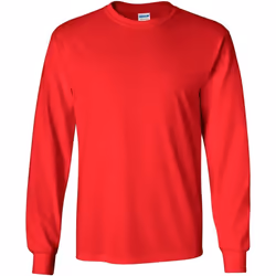 T-shirt uni à manches longues Gildan pour homme (Rouge)