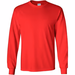 T-shirt uni à manches longues Gildan pour homme (Rouge)