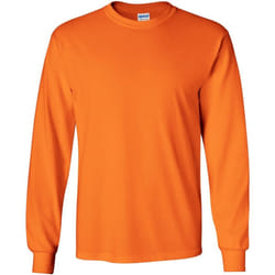 T-shirt uni à manches longues Gildan pour homme (Orange sécurité)