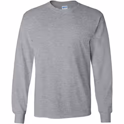 T-shirt uni à manches longues Gildan pour homme (Gris sport)