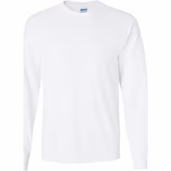 T-shirt uni à manches longues Gildan pour homme (Blanc)