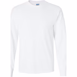 T-shirt uni à manches longues Gildan pour homme (Blanc)