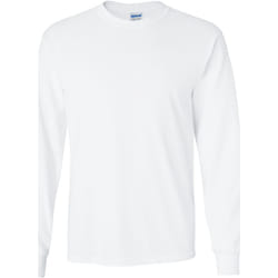 T-shirt uni à manches longues Gildan pour homme (Blanc)